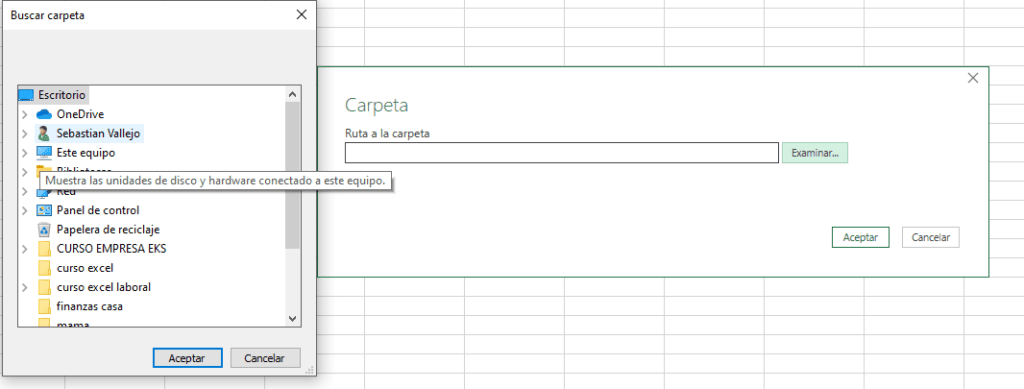 Combinar archivos en Excel Power Query 3