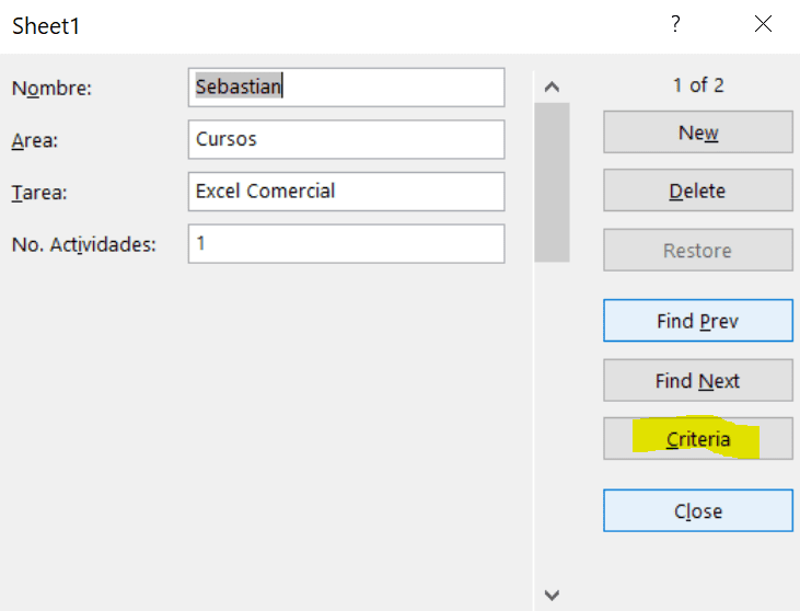filtrar herramienta forma Excel