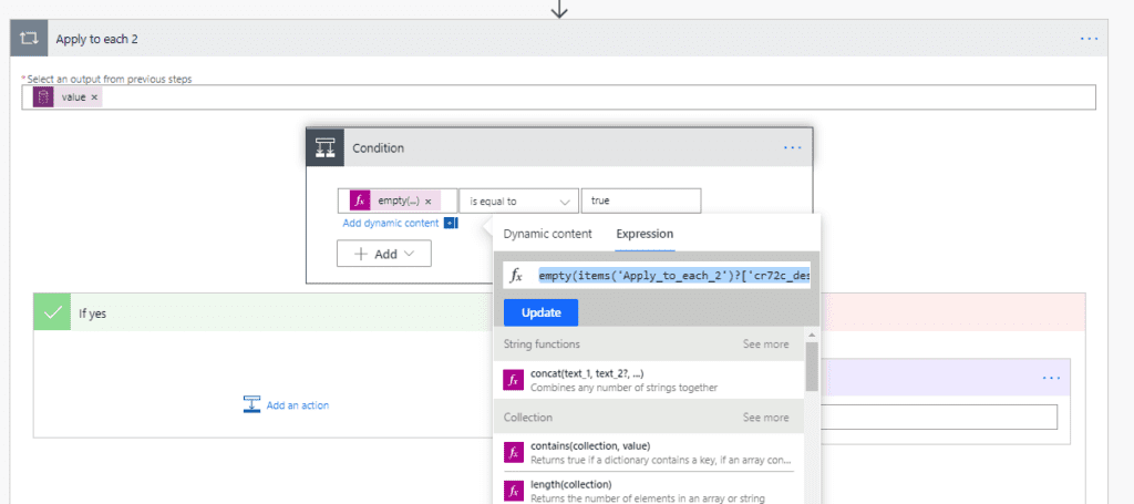 Power Automate propiedades objeto 1